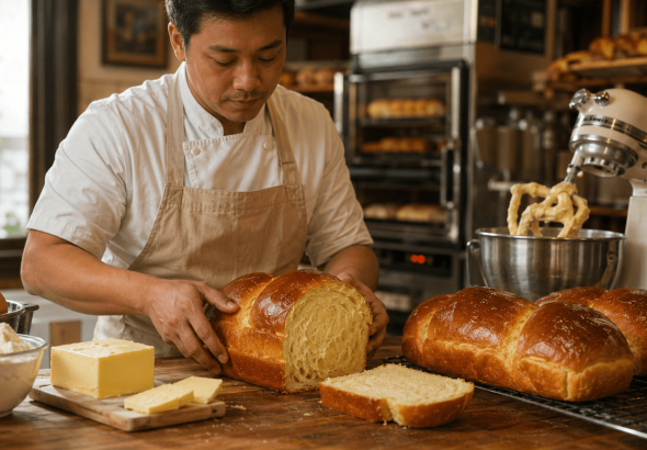 Brioche dengan Karakter Tekstur Lembut dan Kaya Mentega
