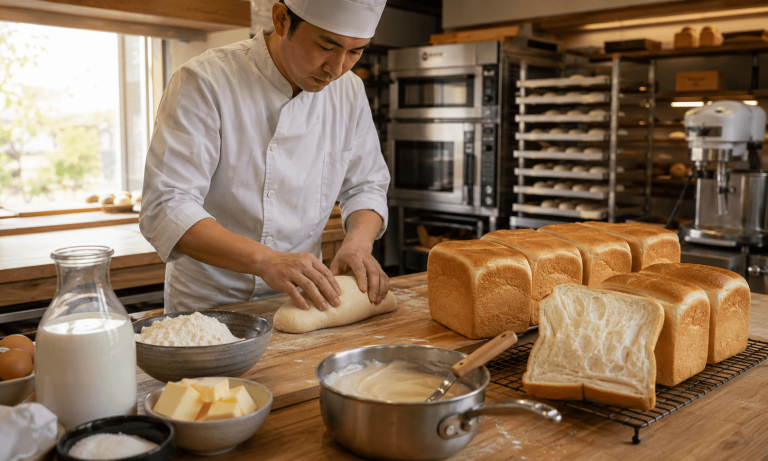 Milk Bread Jepang dengan Tekstur Lembut dan Elastis